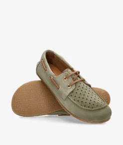 Mujer Mustang Náuticos Mujer*Zapatos 56365 en serraje kaki