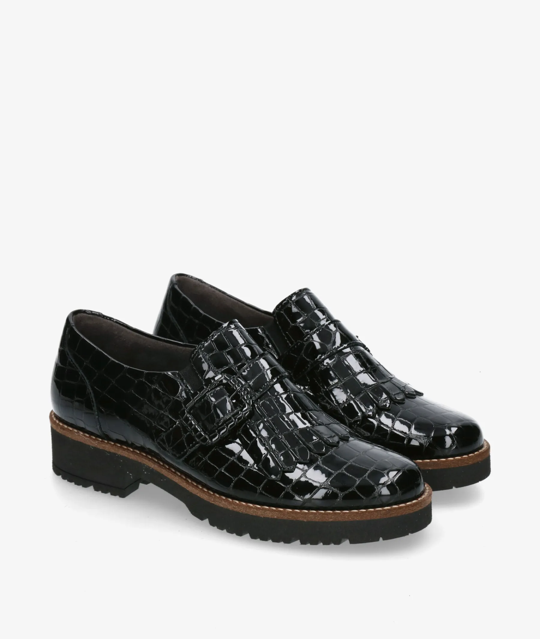 Mujer Pitillos Mocasines*Zapatos 10772 en charol
