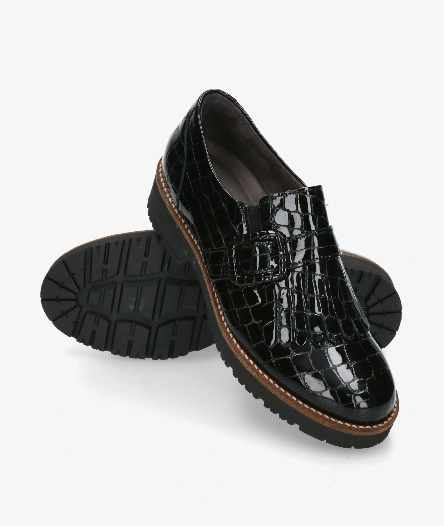 Mujer Pitillos Mocasines*Zapatos 10772 en charol