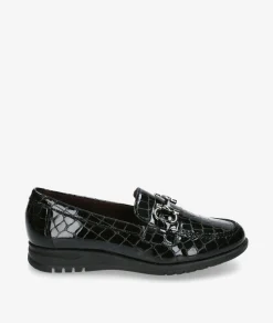 Mujer Blanco y negro Mocasines*Zapatos planos 20201 en charol negro