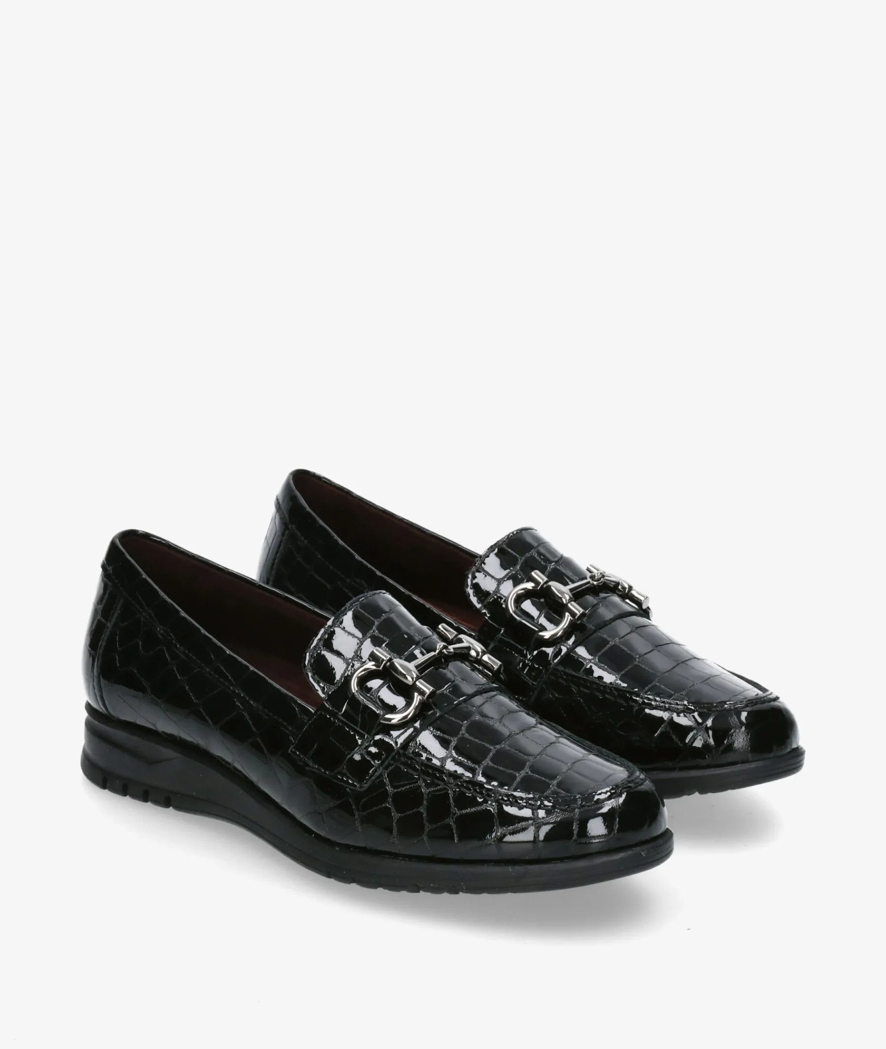 Mujer Blanco y negro Mocasines*Zapatos planos 20201 en charol negro