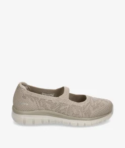 Mujer Skechers Merceditas*Zapatos 100966 en topo