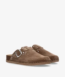 Mujer Walk & Fly Mules Y Zuecos*Zapatos Walk & Fly 7447-50561 en serraje taupe
