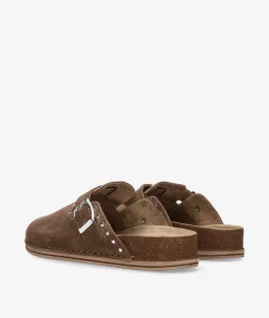 Mujer Walk & Fly Mules Y Zuecos*Zapatos Walk & Fly 7447-50561 en serraje taupe