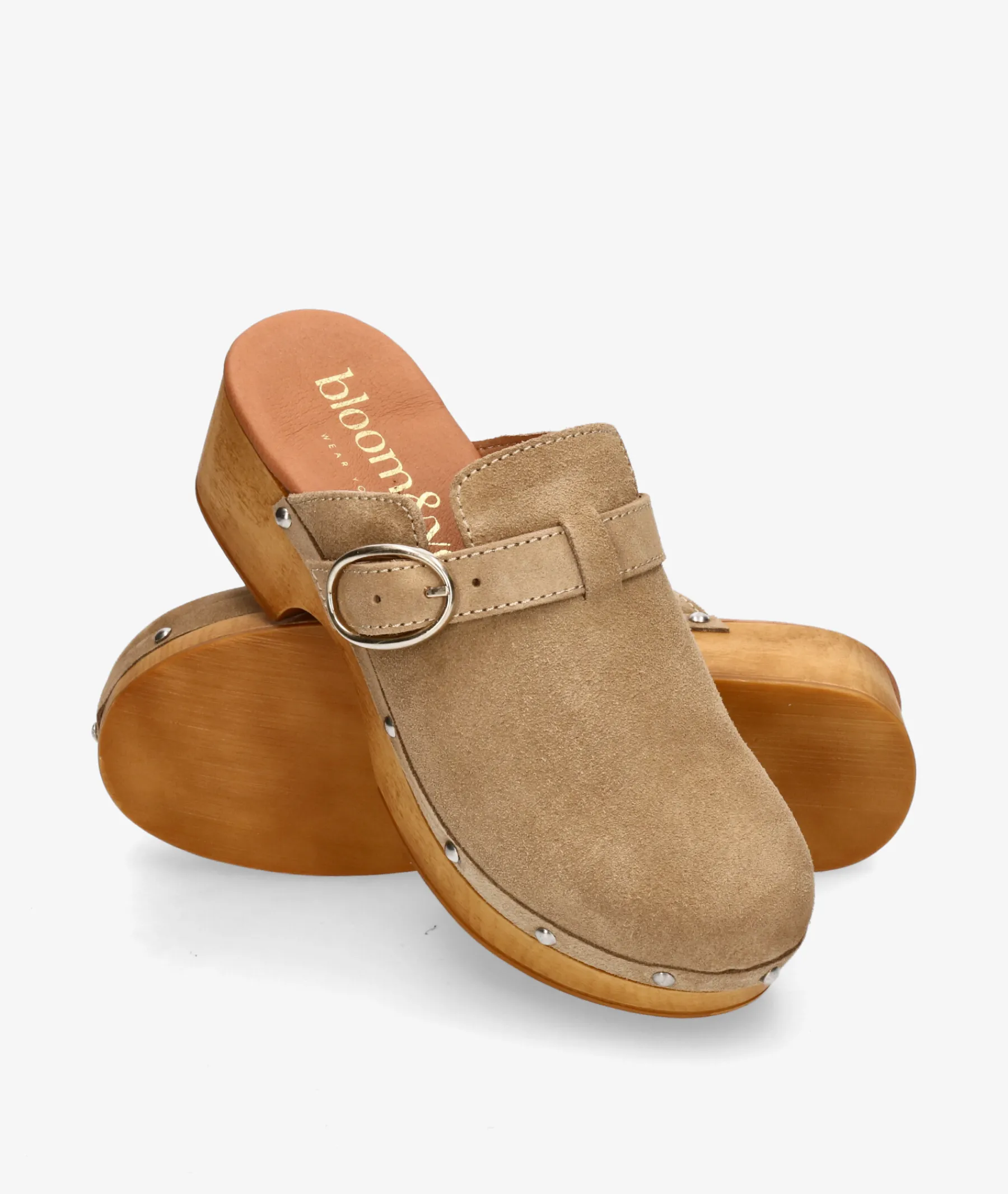 Mujer bloom&you Mules Y Zuecos*Zuecos bloom&you ABELIA en serraje taupe