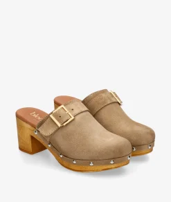 Mujer bloom&you Mules Y Zuecos*Zuecos bloom&you KATY en serraje taupe